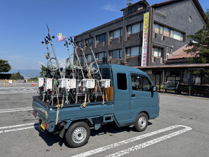 高山村に納品した農業観測機器クロップナビ（設置前の状態）